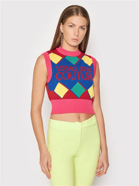 versace jeans pullover bunt frauen|Versace Jeans Couture Pullover Mit Argyle.